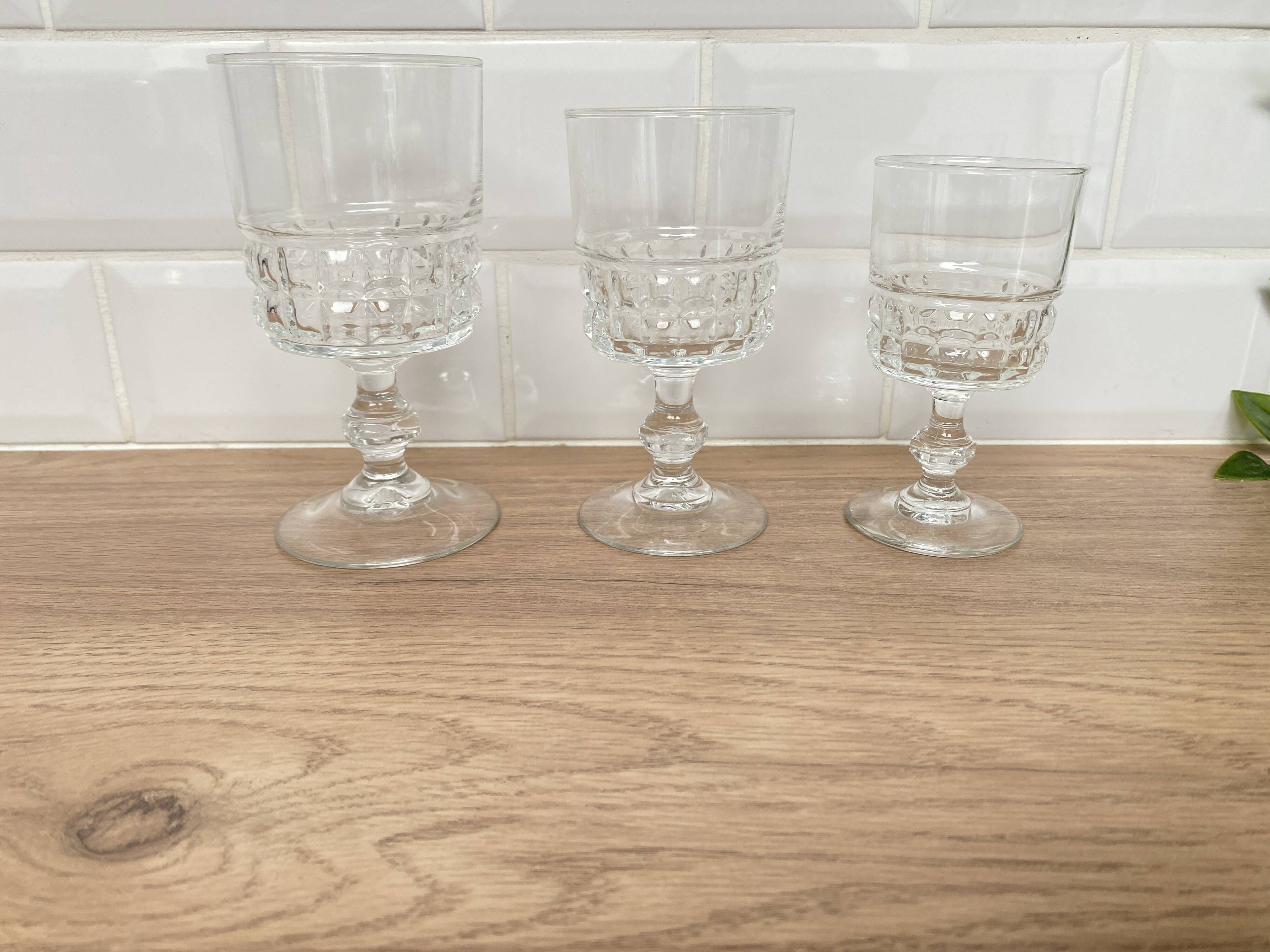 Set de 3 verres à vin rouge Luminarc Quadrille