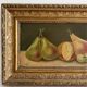 Old oil painting still life Flemish fruits
