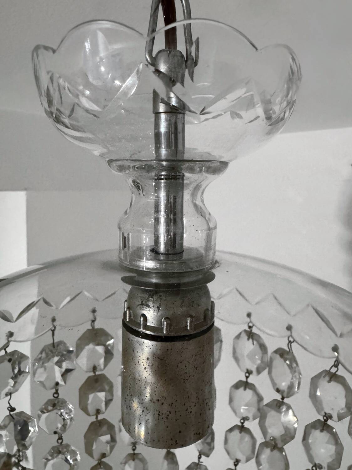 50s crystal hot air balloon ceiling light