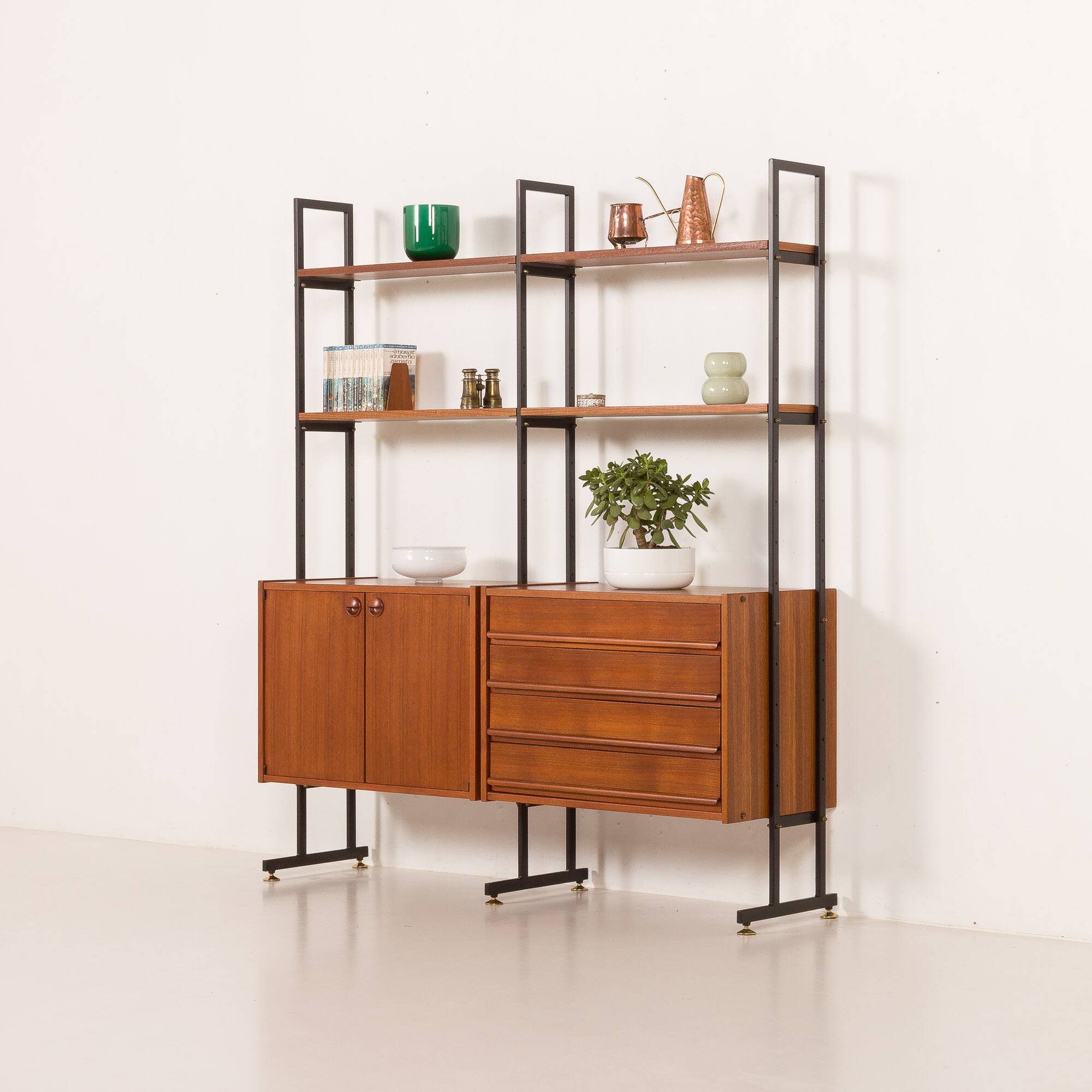 Italian vintage free standing wall unit or room divider by IMB , 1970s