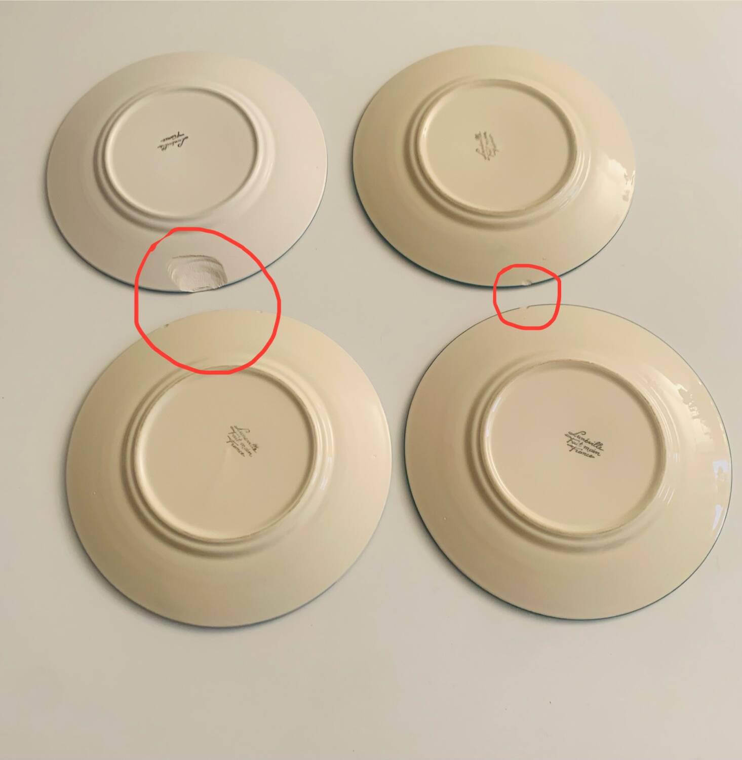 15 assiettes à dessert Lunéville St Clément "Coquelicot"