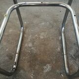 Chrome and glass bedside