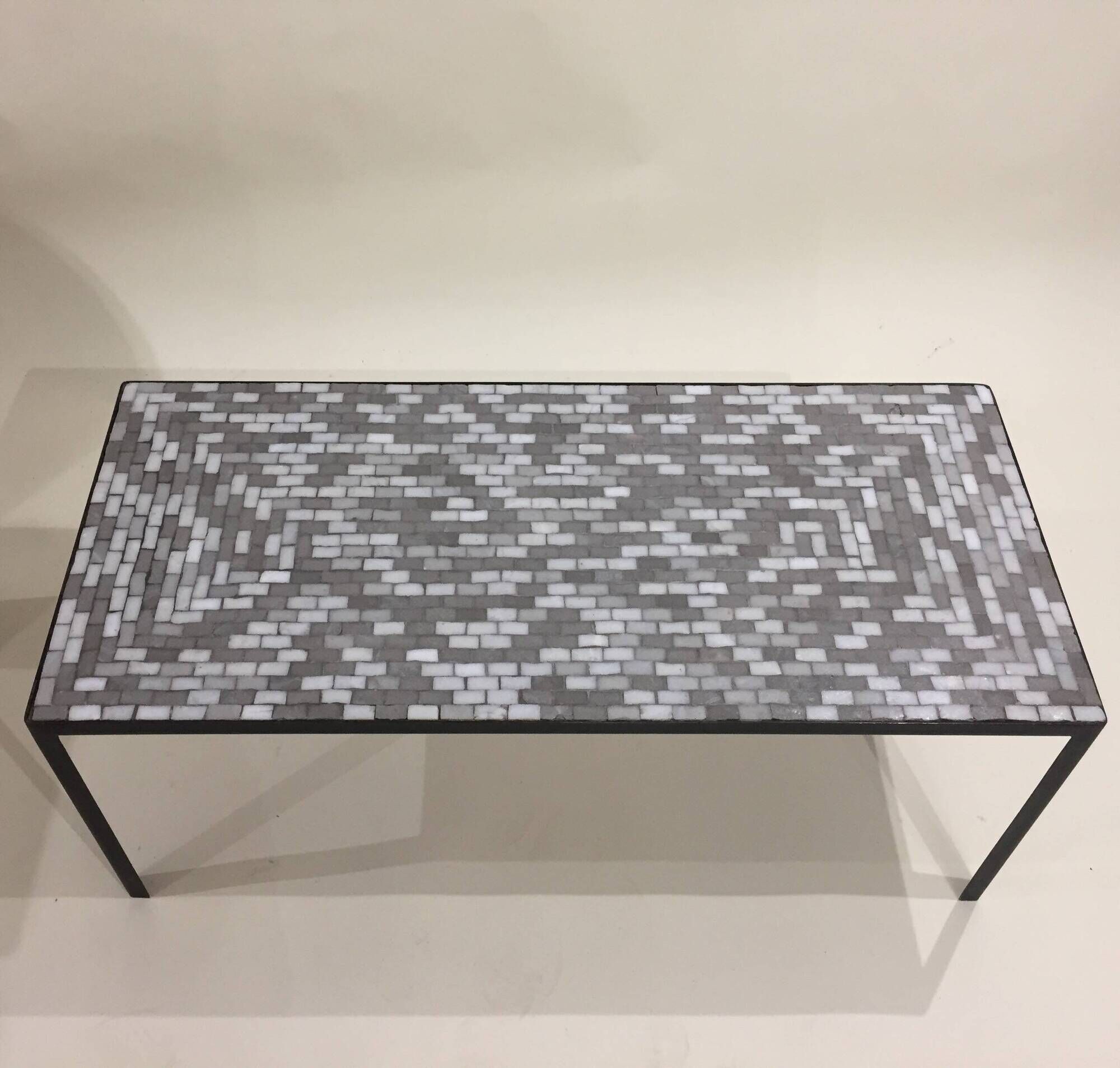 Grey ceramic coffee table from the 1960s.