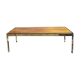Table basse des années 1970 en métal chromé et palissandre design Howard Miller