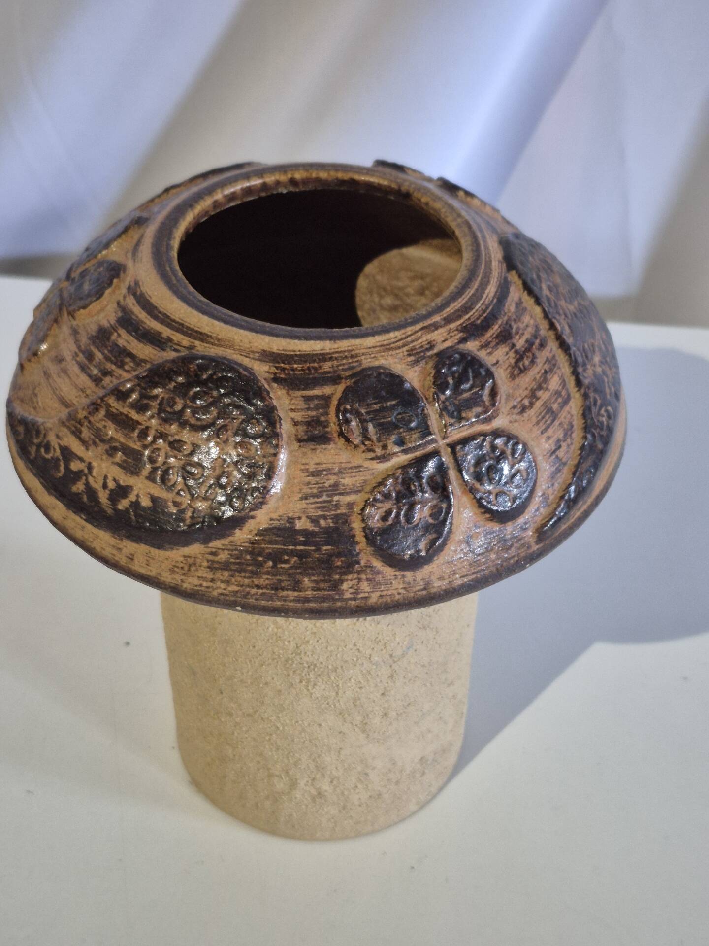 Danish Studio Pottery mushroom vase stoneware Soholm Haico Nitzche