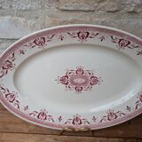 Old oval serving dish, Amiral Creil and Montereau Terre de Fer model