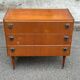 Scandinavian Mid-Century Modern chest of drawers in wood 1950 3 drawers