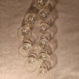 Set of small glasses with gold edging
