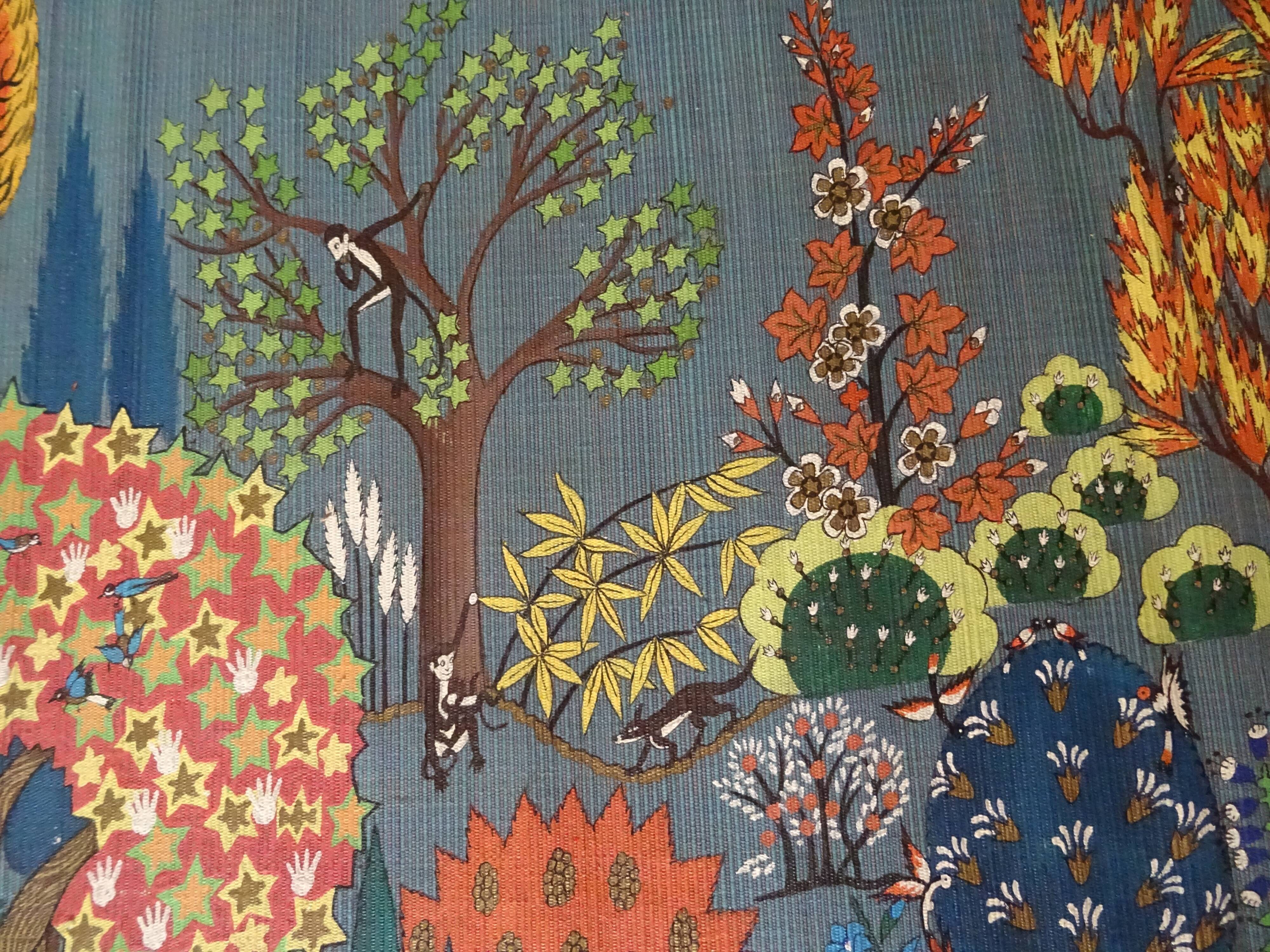 Wall tapestry hanging decoration painted exotic landscape