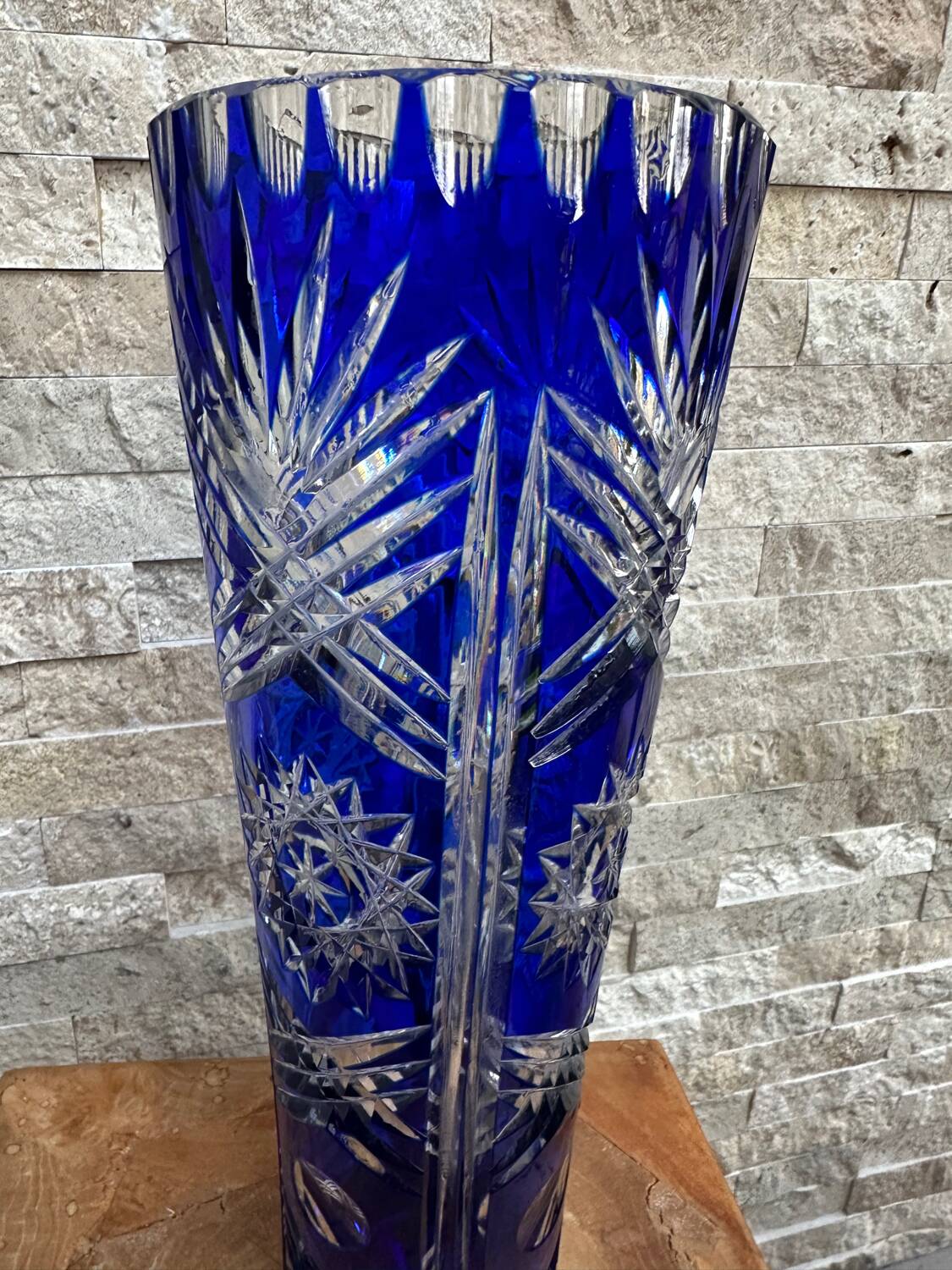 Bohemian crystal vase