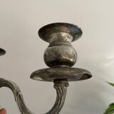 Silver metal candlestick