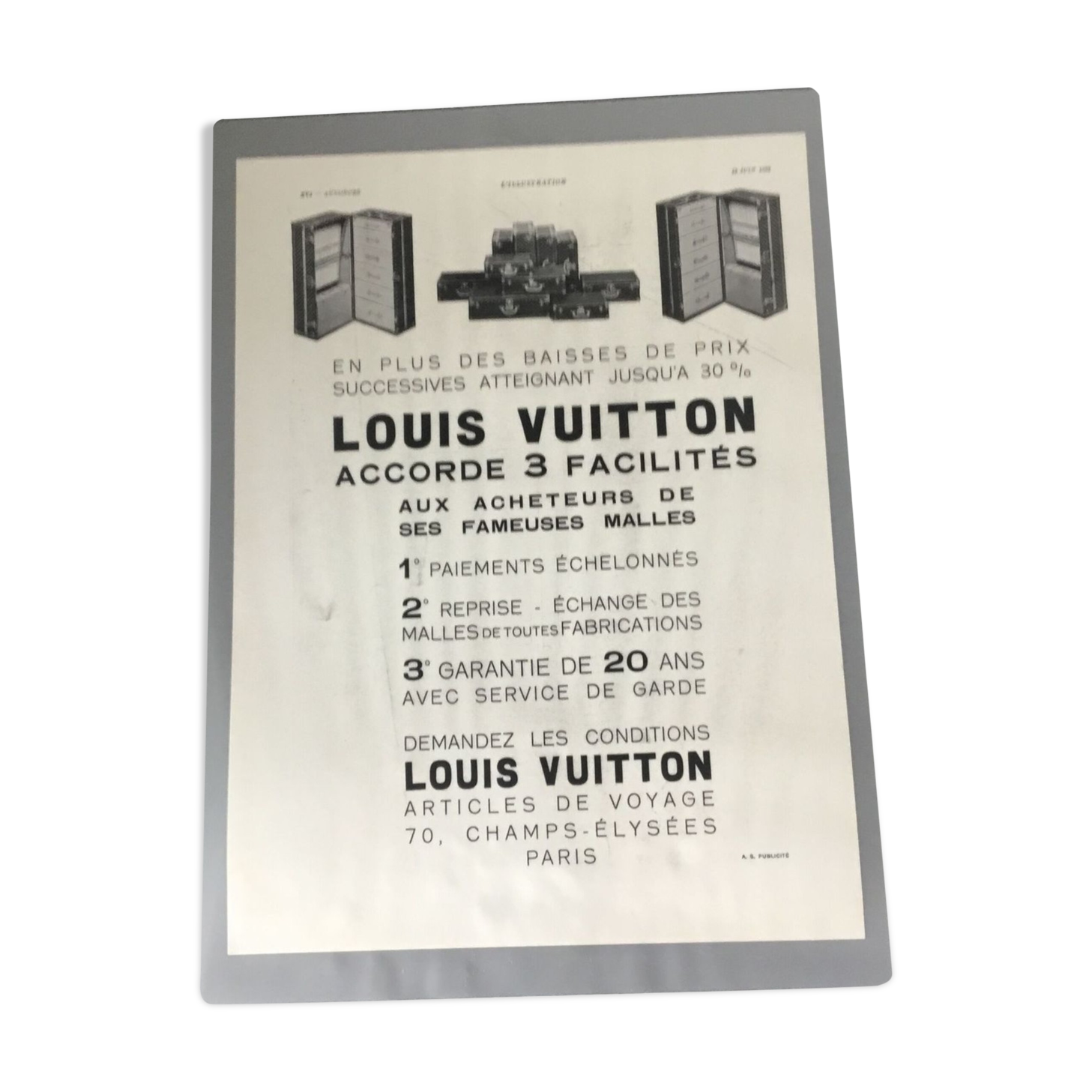 Vintage advertising to frame louis Vuitton
