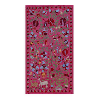 Hand-knotted rug, vintage Turkish rug 105x184 cm