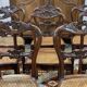 Set of 8 Louis Philippe 19th century mahogany chairs with caned seats