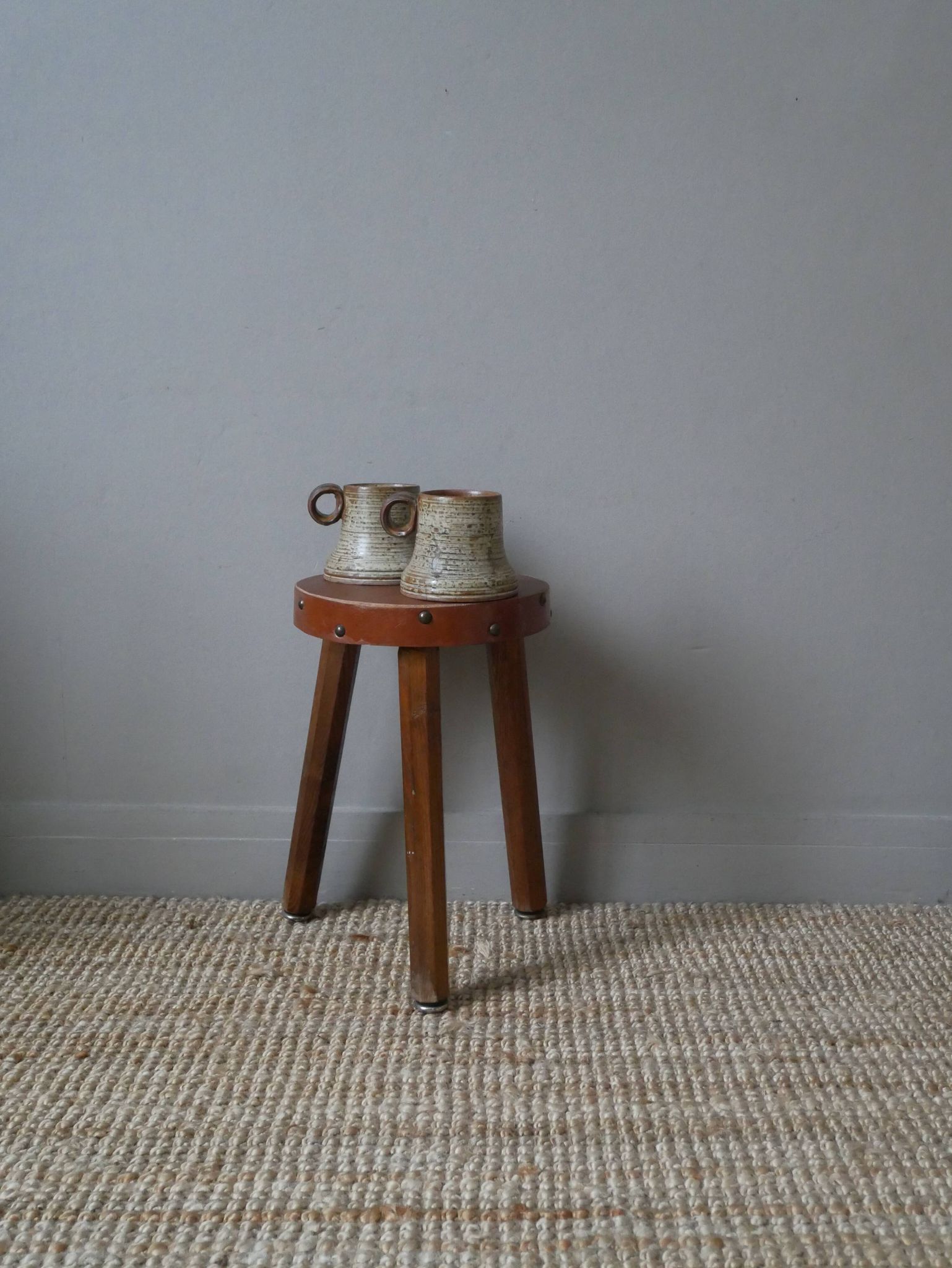 Pyrite stoneware mugs Jean-Pierre Prudhomme artisanal ceramics brutalist countryside decoration