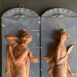 Paire de plaques murales décoratives du 19e siècle