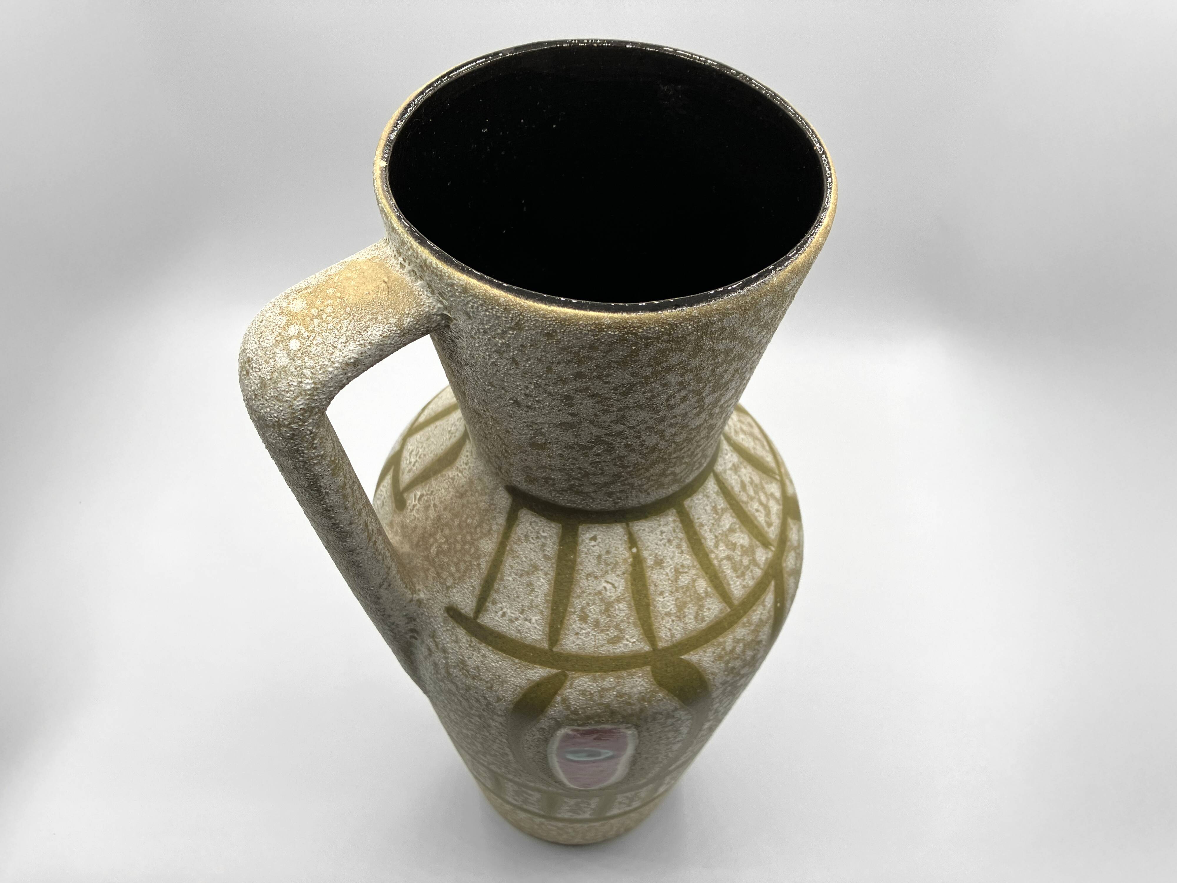 Large vase in matte and glazed ceramic • Manufacture Bay Keramik • W. Germany