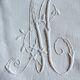 Large antique monogrammed flat sheet