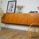 Scandinavian teak and metal sideboard