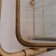 Serving table in brass wood