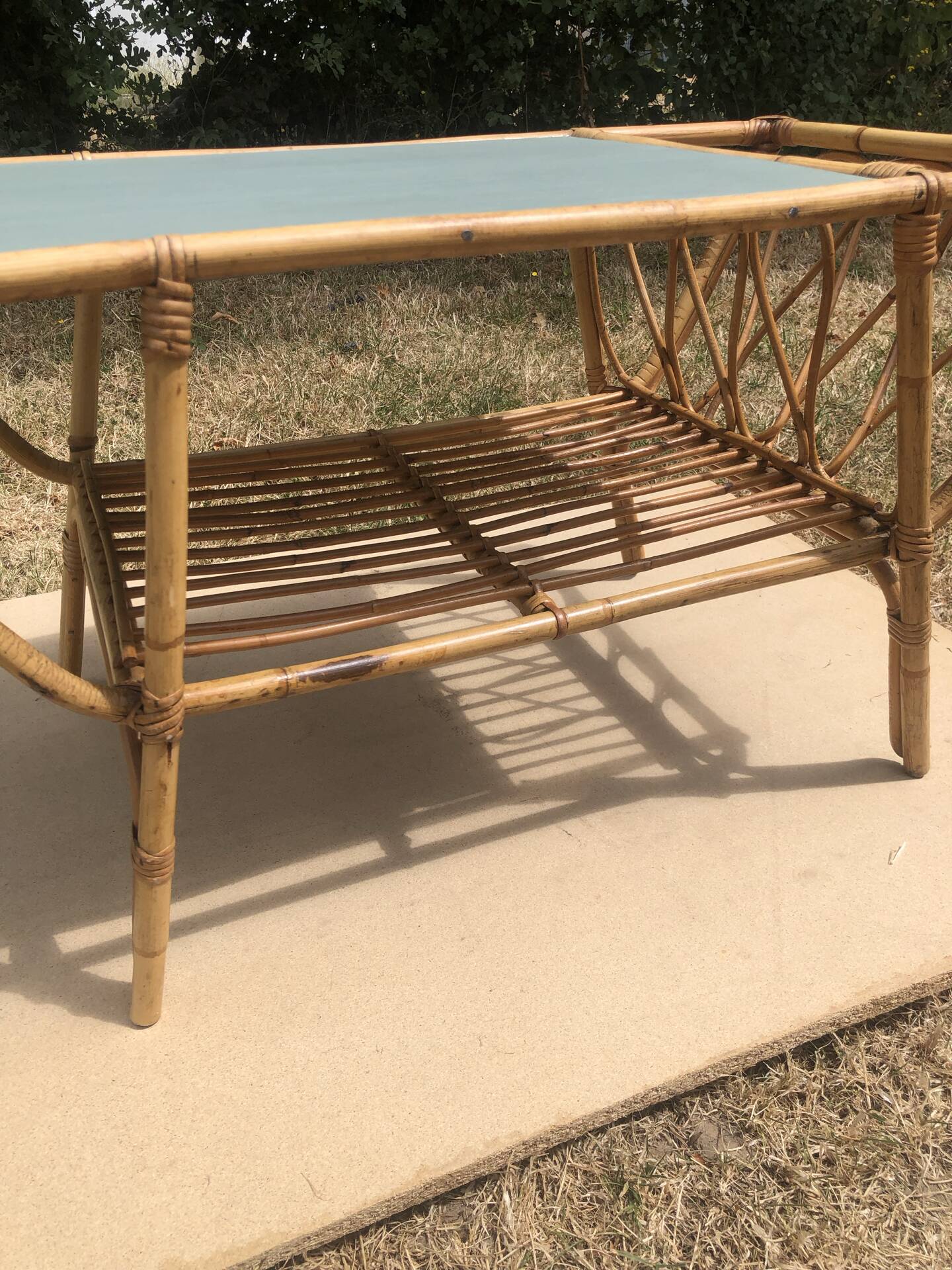 Rattan coffee table