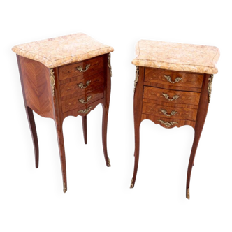 Paire de tables de chevet, France, début du XXe siècle.