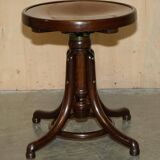 Victorian Thonet dressing table in bent wood with adjustable stool.
