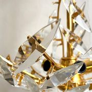 Rafael Tormo 6-light chandelier in gold metal and transparent tassels