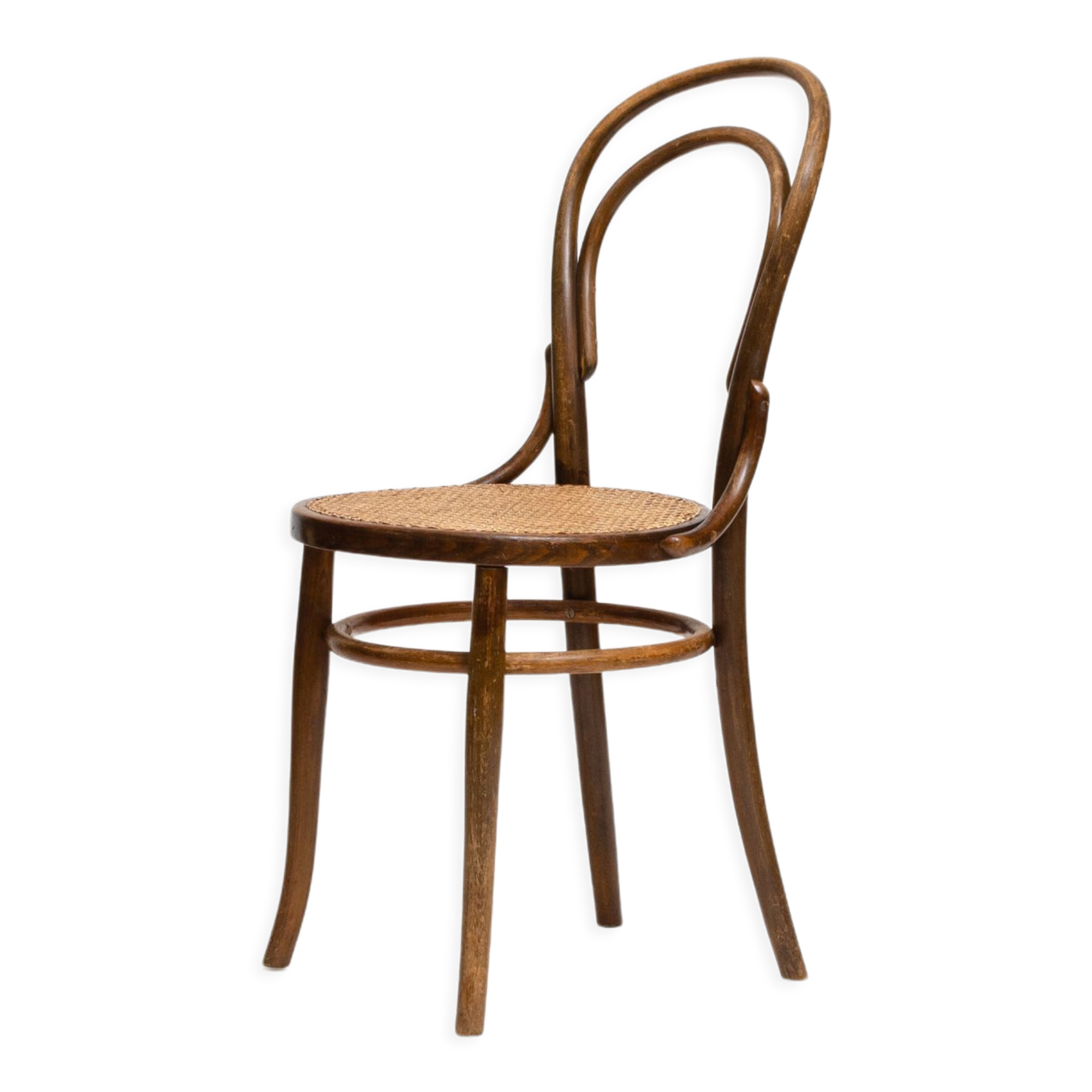 Chair No. 14 in curved wood and Fischel tanned seat