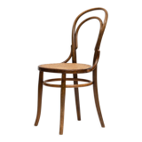 Chair No. 14 in curved wood and Fischel tanned seat