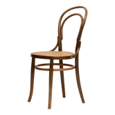 Chaise n° 14 en bois courbé et assise cannée Fischel