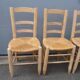 Suite de 4 chaises paillées