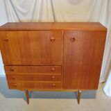 Scandinavian teak bar and dresser furniture