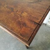 Bureau chêne, 2 tiroirs.