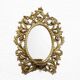 Miroir en laiton avec bougeoir