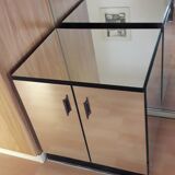 Petit meuble en verre miroir, France vers 1950