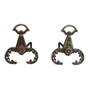 Paire chenets style - bronze