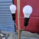 Lampadaire Scandinave en chêne métal et tissus des années 60