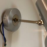brushed metal wall light 1970