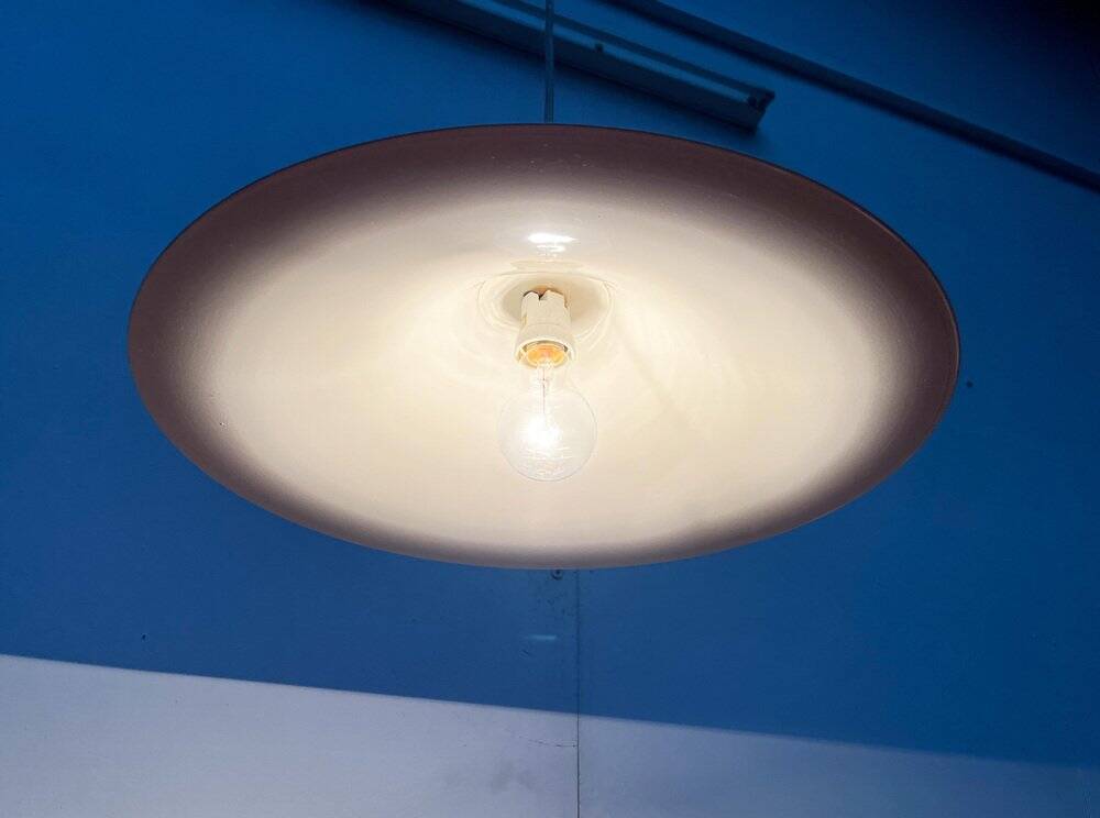 Semi-suspended space mid-century lamp by Bondrup & Thorup for Egoluce, Italy, 1970s.