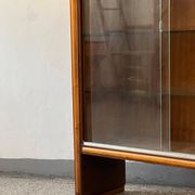 1940's Italian cabinet credenza bar display with glass door art deco style
