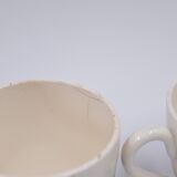 6 cups and under coffee cups Digoin Sarreguemines décor Cannes