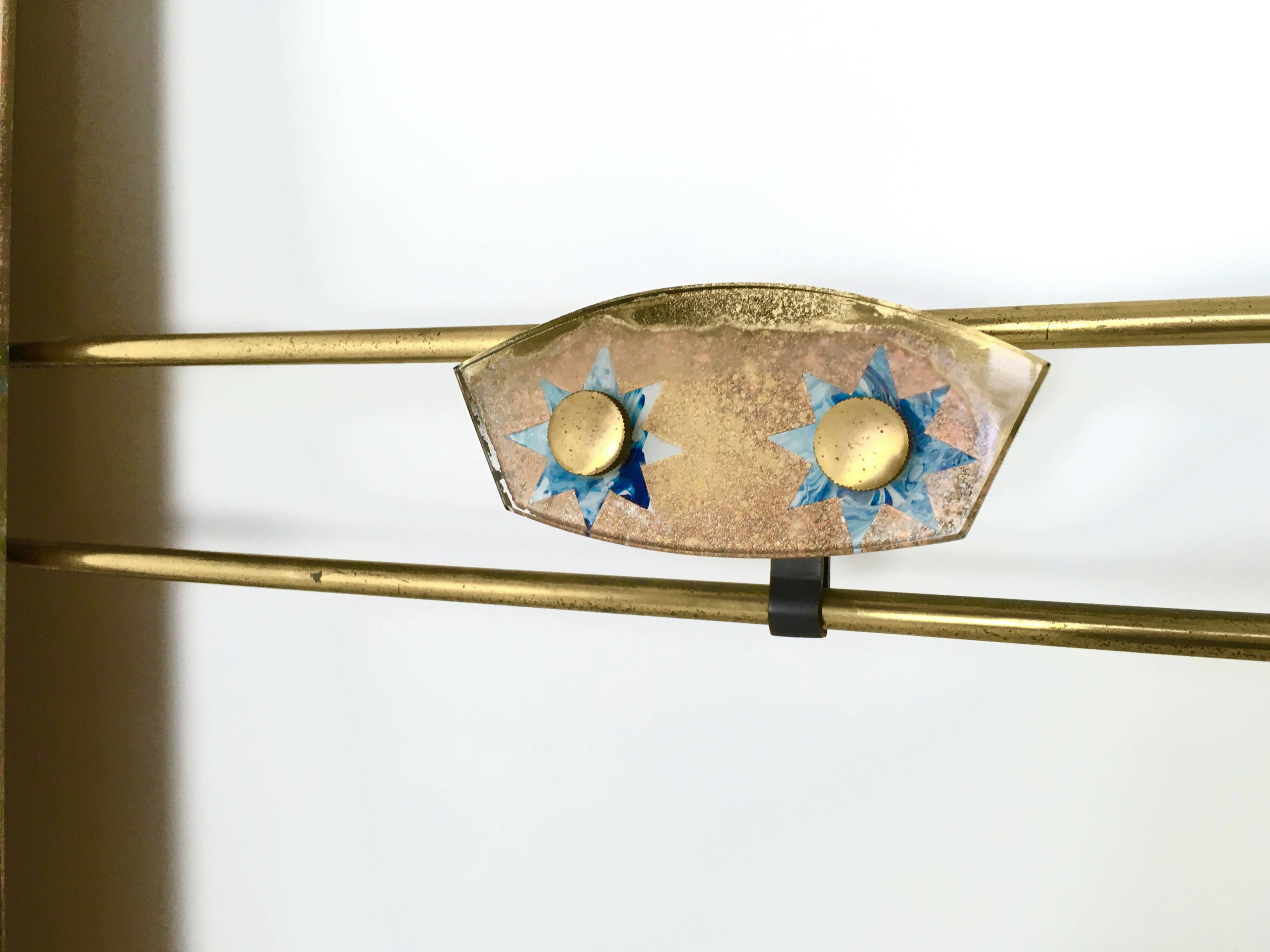 Cherry Veneer Entryway Coat Rack with Mirror, Italy