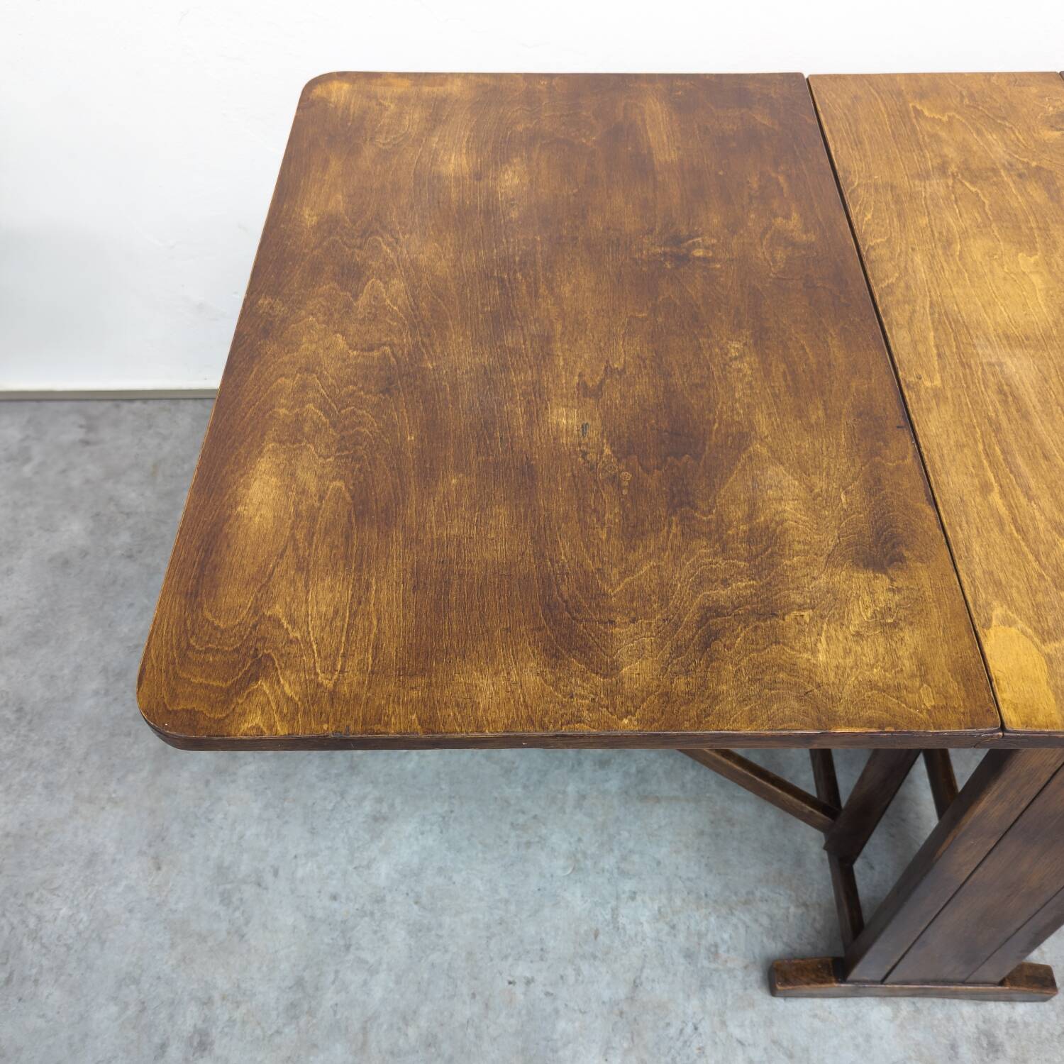 Vintage French Wood Drop Leaf Table, 1930s