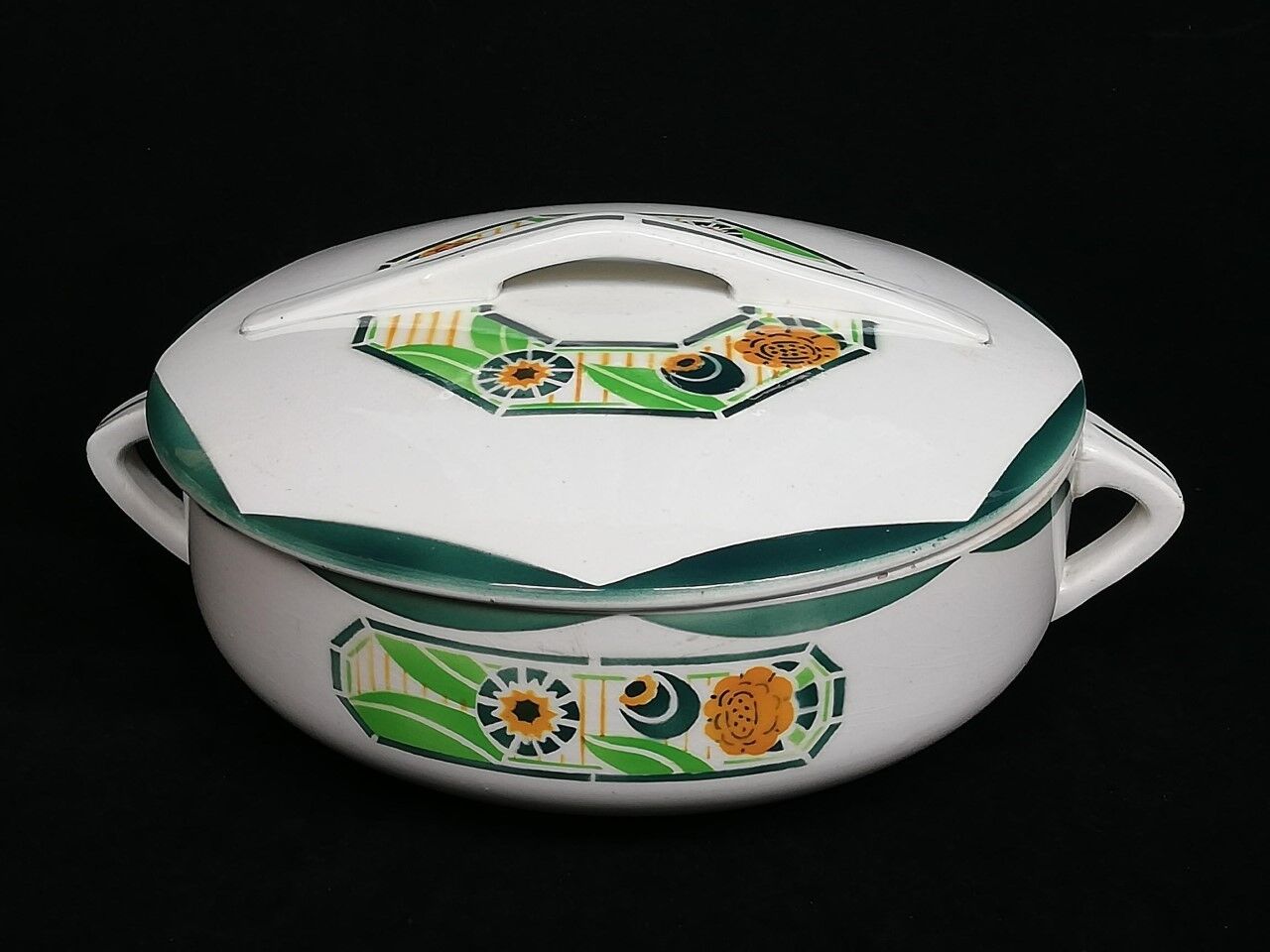 Old art deco soup dish