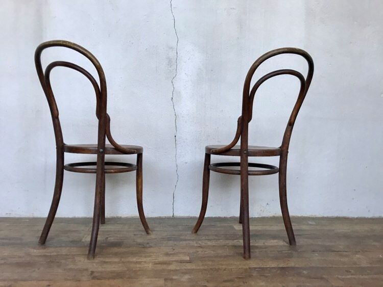 Pair of bistro chair number 14 fischel