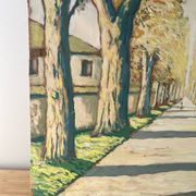 Bright walk, oil on paper signed Vero Cim.