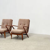 Set of two French lounge chairs