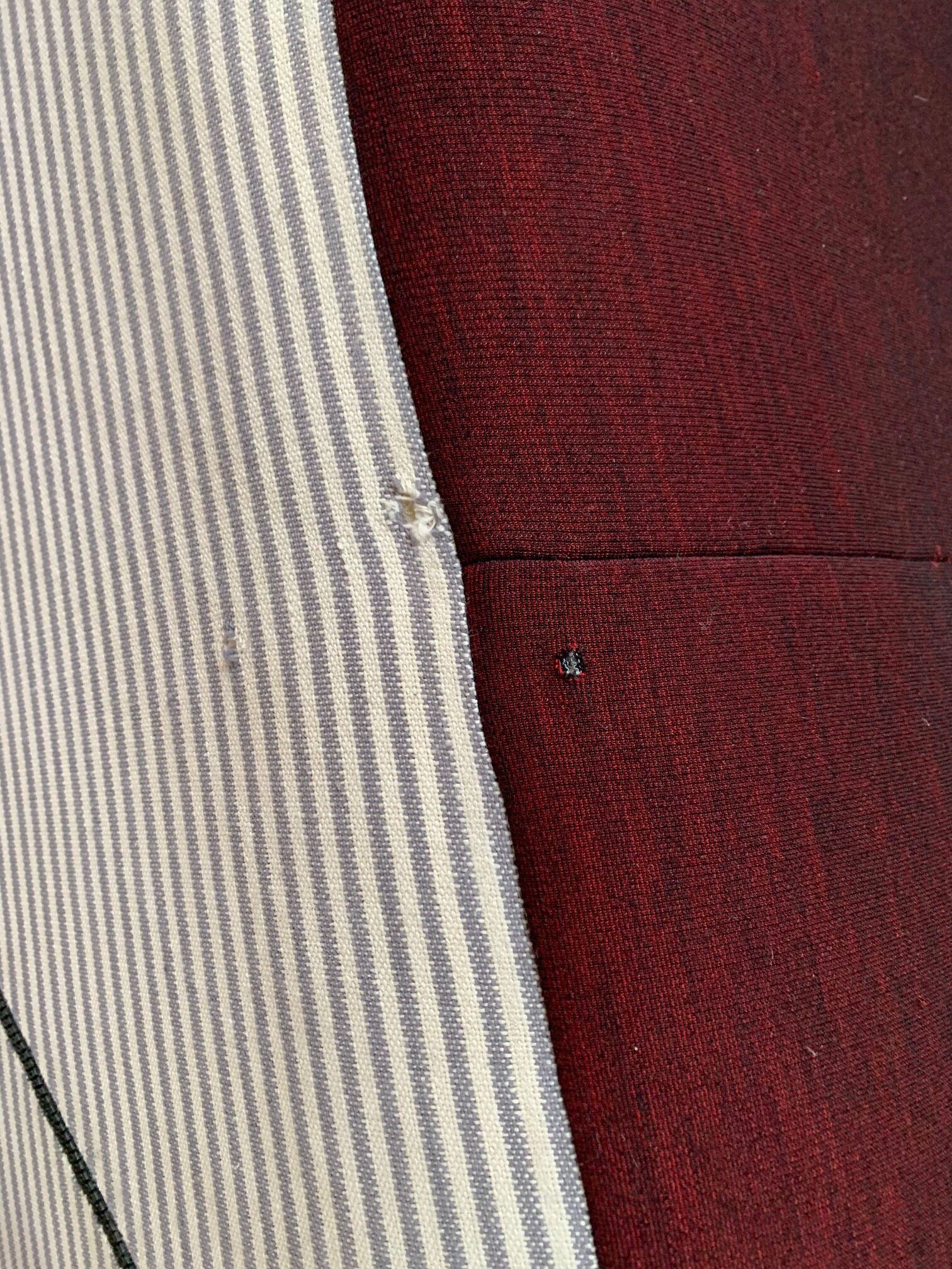Plumy sofa by Annie Hiéronimus for Cinna , burgundy