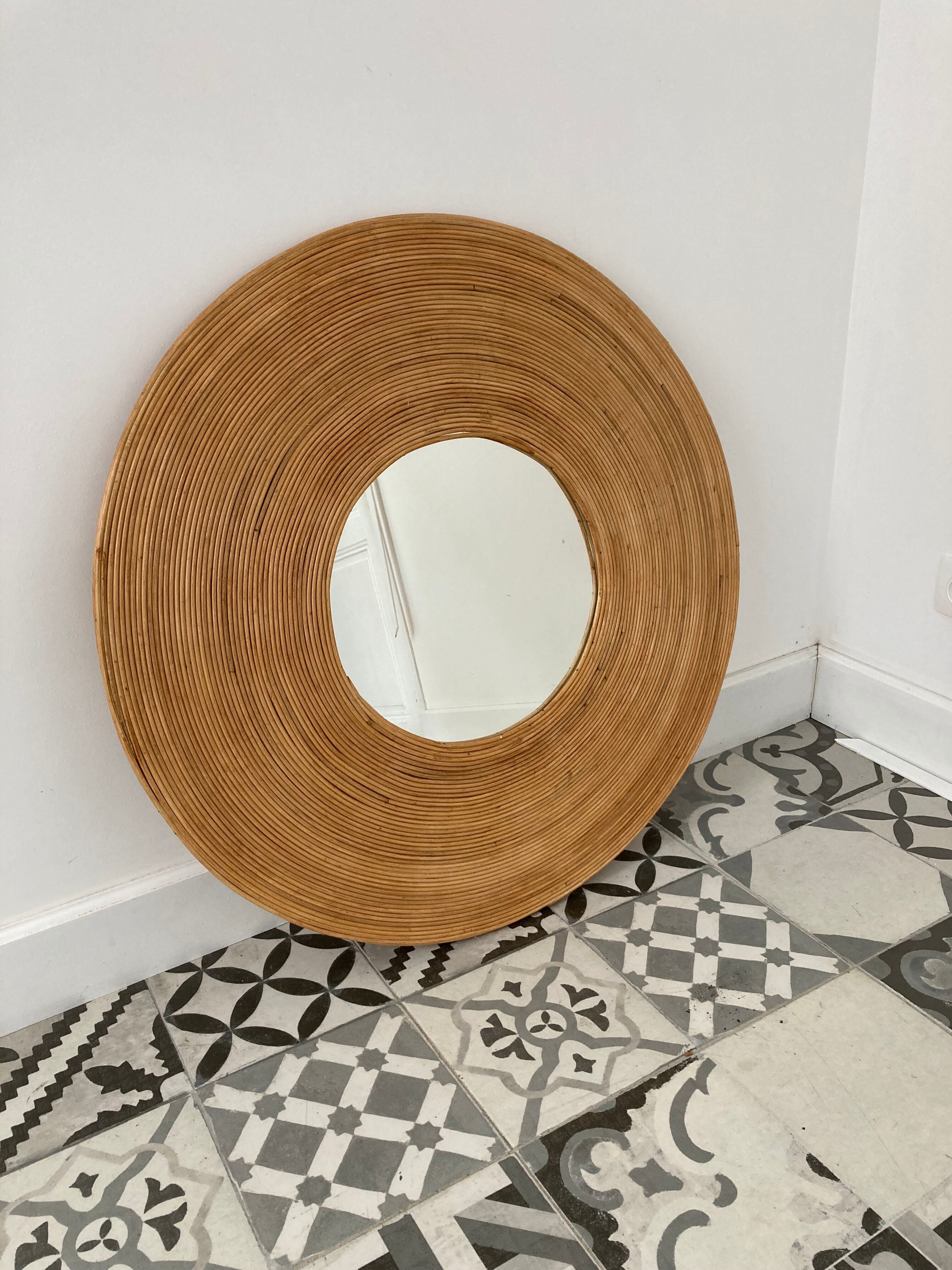 Wicker mirror